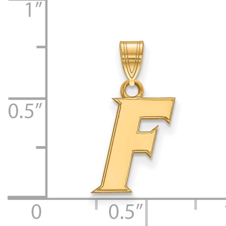 14K Yellow Gold Logoart University Of Florida Letter F Small Pendant