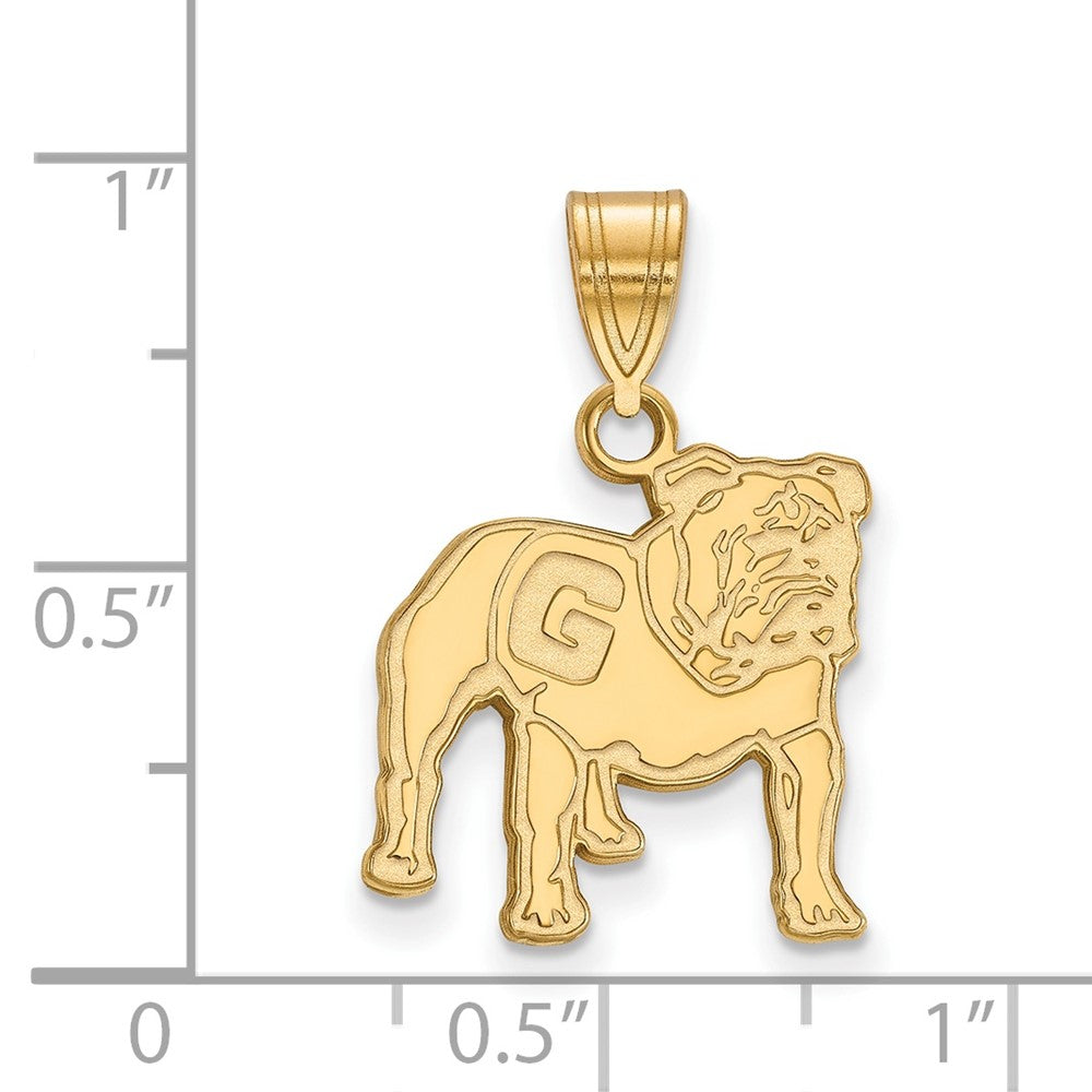10K Yellow Gold Logoart University Of Georgia Bulldog Medium Pendant