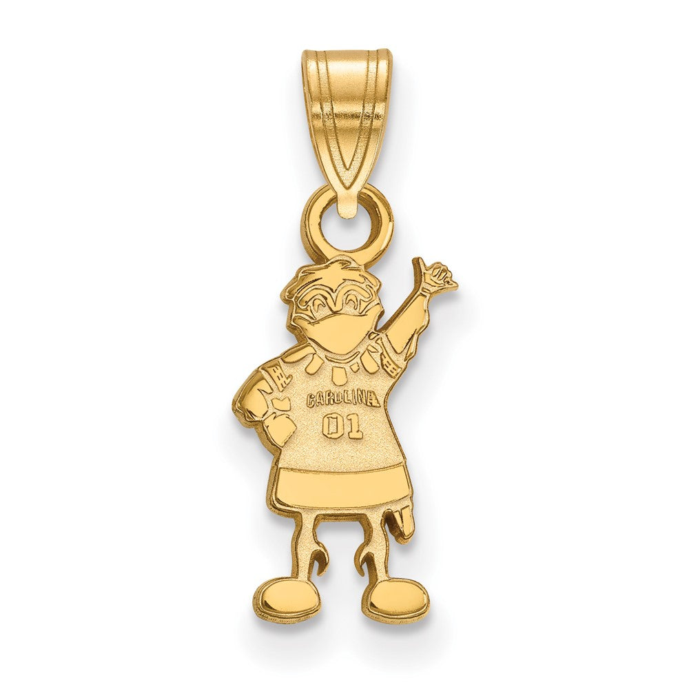Gold Plated Sterling Silver Logoart University Of South Carolina Mascot Small Pendant