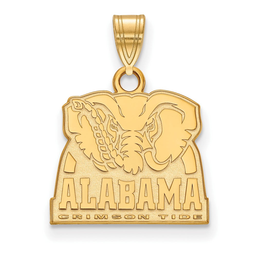 10K Yellow Gold Logoart University Of Alabama Elephant Small Pendant