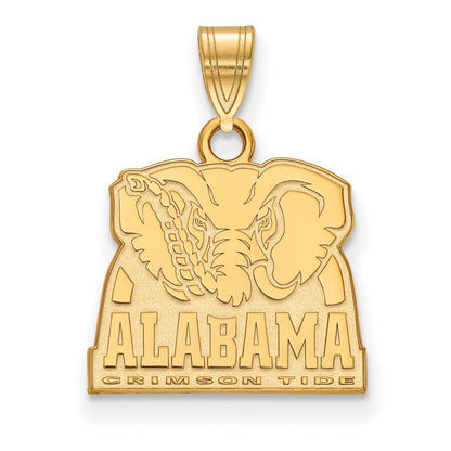 14K Yellow Gold Logoart University Of Alabama Elephant Small Pendant