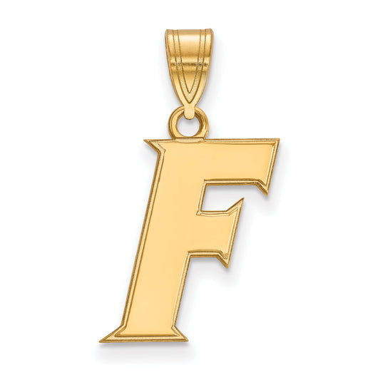 14K Yellow Gold Logoart University Of Florida Letter F Medium Pendant
