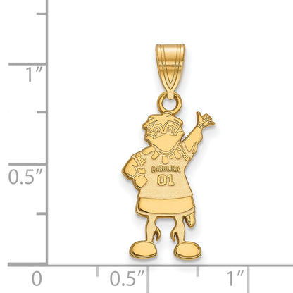 14K Yellow Gold Logoart University Of South Carolina Mascot Large Pendant