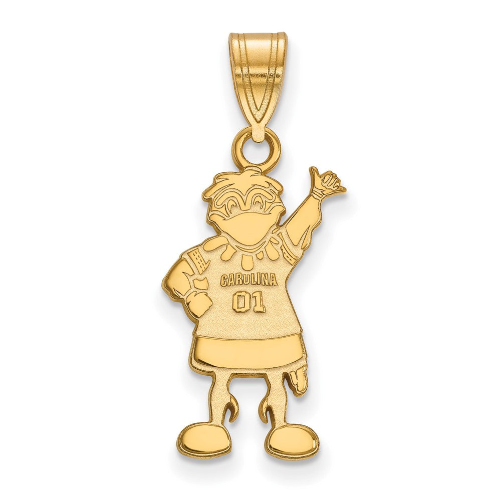 10K Yellow Gold Logoart University Of South Carolina Mascot Large Pendant