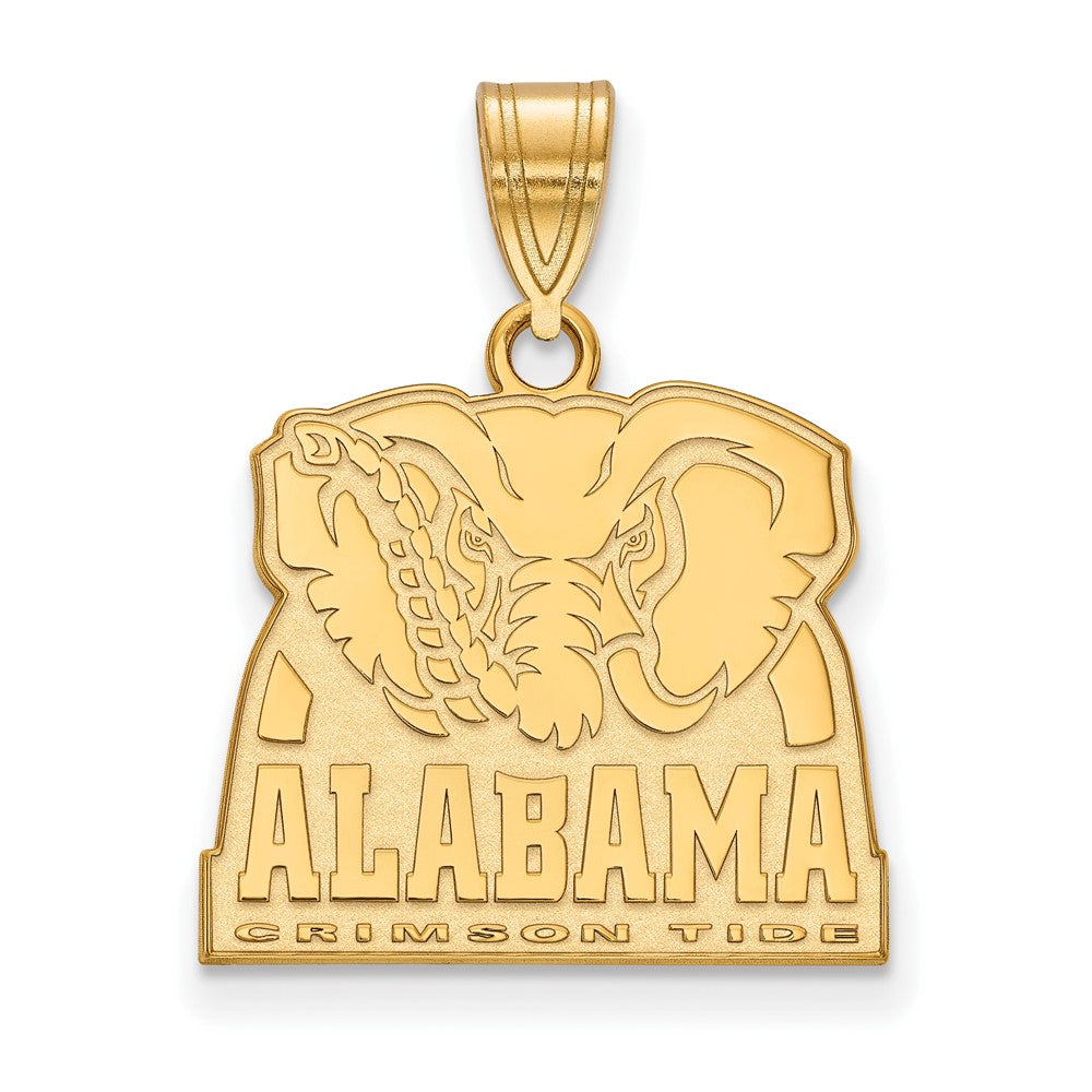 10K Yellow Gold Logoart University Of Alabama Elephant Medium Pendant