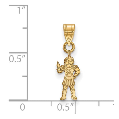 10K Yellow Gold Logoart Michigan State University Spartan Small Pendant