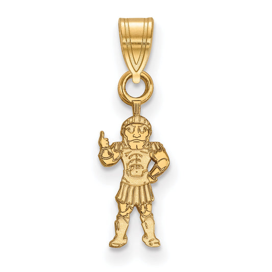 14K Yellow Gold Logoart Michigan State University Spartan Small Pendant