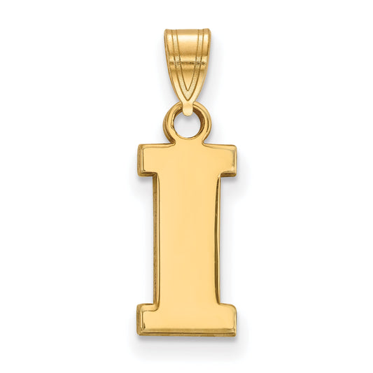 14K Yellow Gold Logoart University Of Iowa Letter I Small Pendant