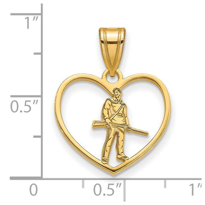 Gold Plated Sterling Silver Logoart West Virginia University Mountaineer Heart Pendant