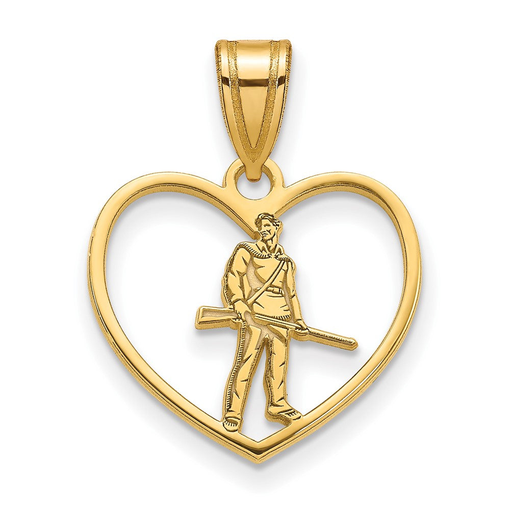 Gold Plated Sterling Silver Logoart West Virginia University Mountaineer Heart Pendant