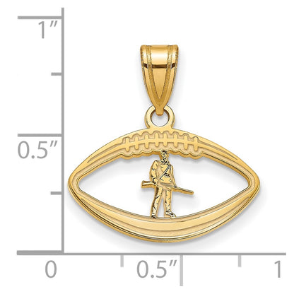 Gold Plated Sterling Silver Logoart West Virginia University Mountaineer Football Pendant