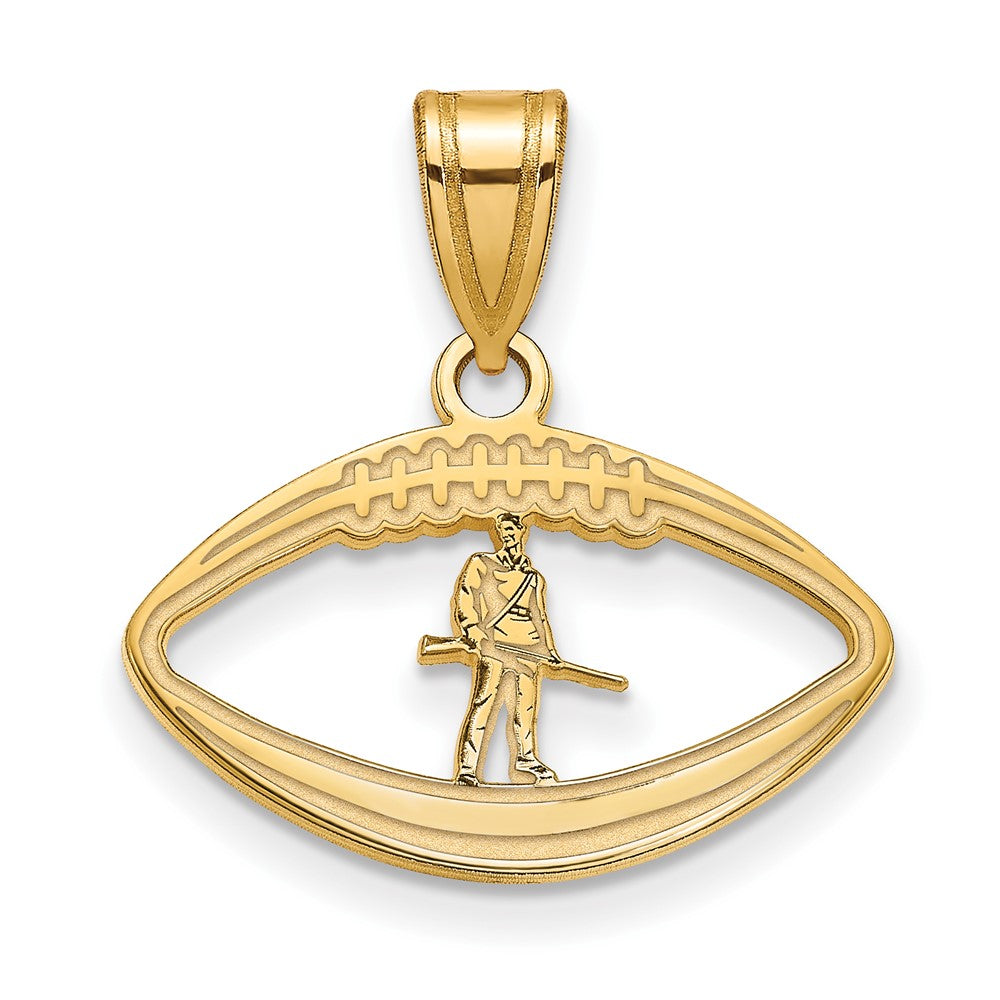 Gold Plated Sterling Silver Logoart West Virginia University Mountaineer Football Pendant