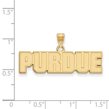 14K Yellow Gold Logoart Purdue University Block Type Small Pendant