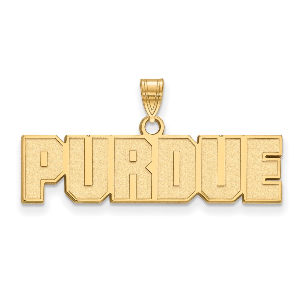 14K Yellow Gold Logoart Purdue University Block Type Small Pendant
