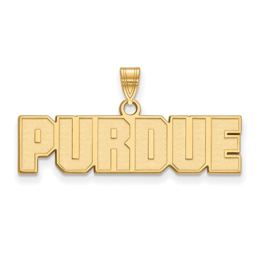 Gold Plated Sterling Silver Logoart Purdue University Block Type Small Pendant