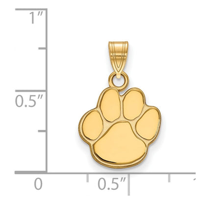 10K Yellow Gold Logoart Auburn University Tiger Paw Small Pendant