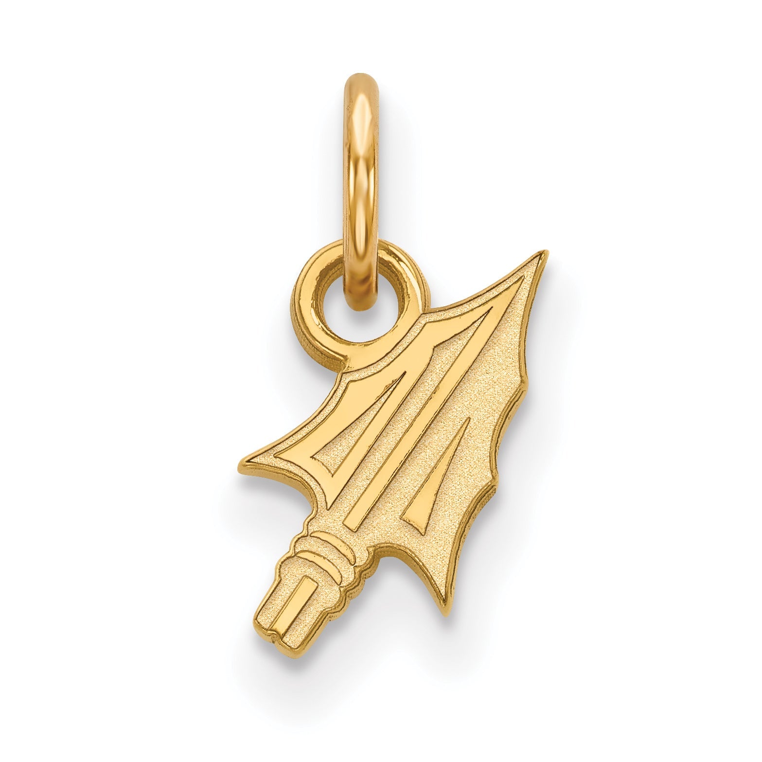 Gold Plated Sterling Silver Logoart Florida State University Arrow Extra Small Pendant