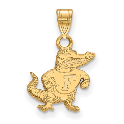 Gold Plated Sterling Silver Logoart University Of Florida Gator Small Pendant
