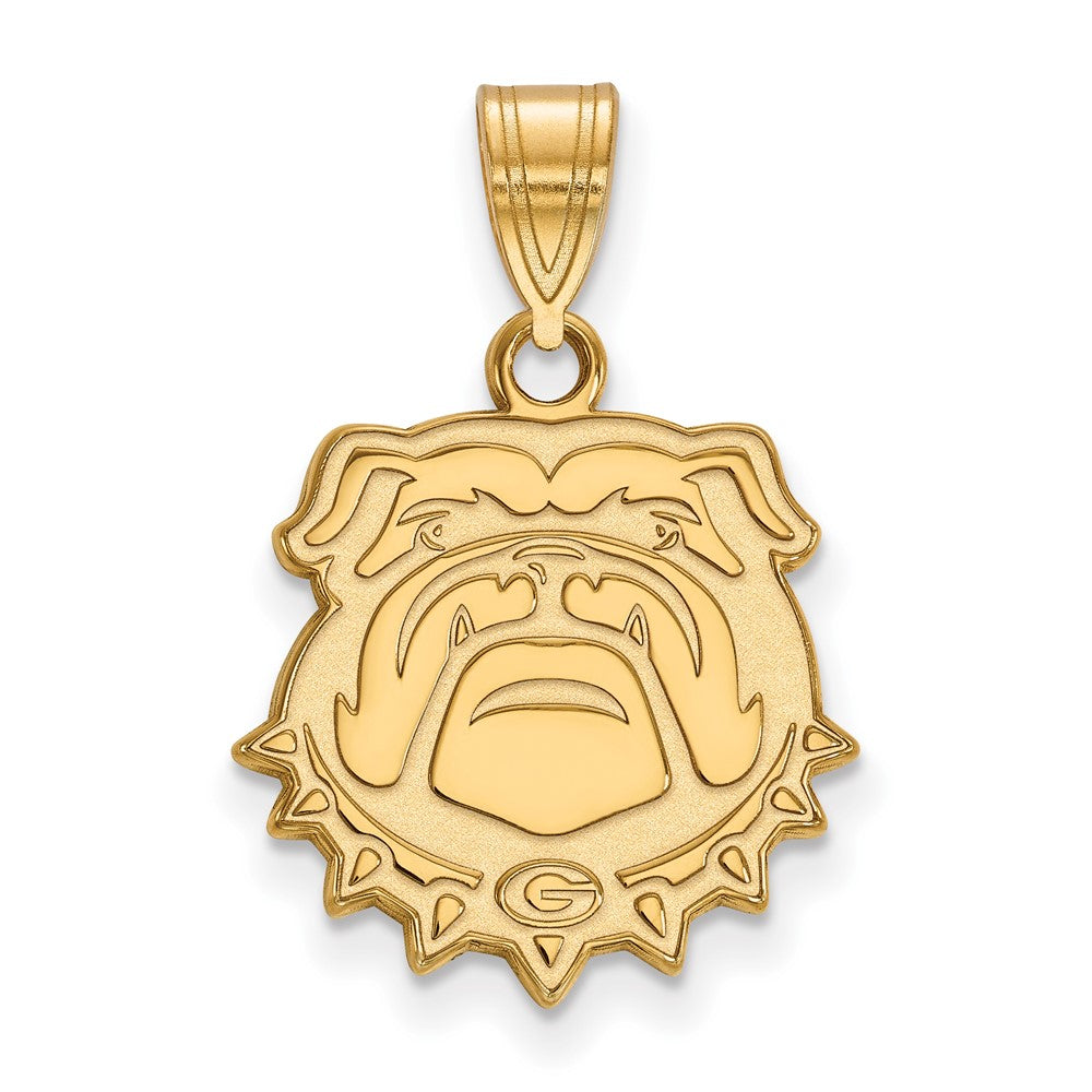 14K Yellow Gold Logoart University Of Georgia Bulldog Medium Pendant