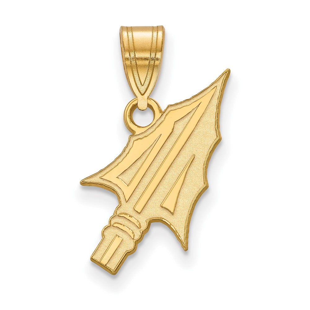 10K Yellow Gold Logoart Florida State University Arrow Medium Pendant