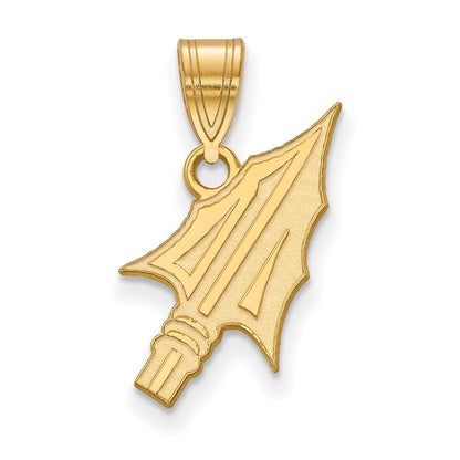 10K Yellow Gold Logoart Florida State University Arrow Medium Pendant