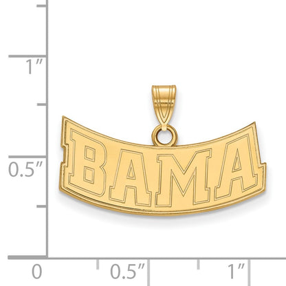Gold Plated Sterling Silver Logoart University Of Alabama Medium Pendant