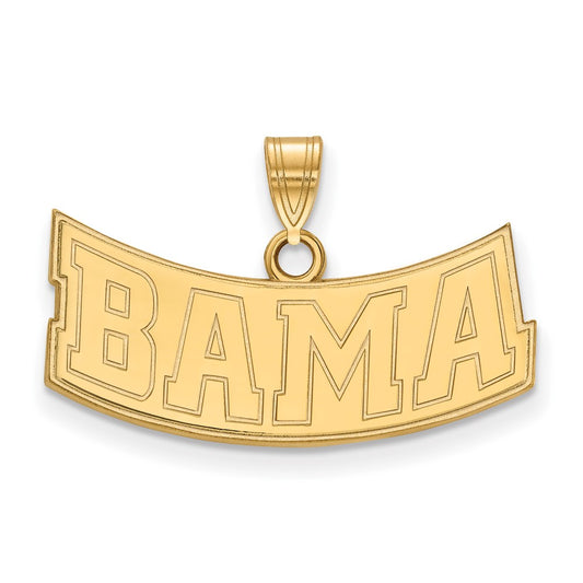 Gold Plated Sterling Silver Logoart University Of Alabama Medium Pendant