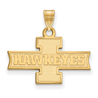 10K Yellow Gold Logoart University Of Iowa Hawkeyes Small Pendant
