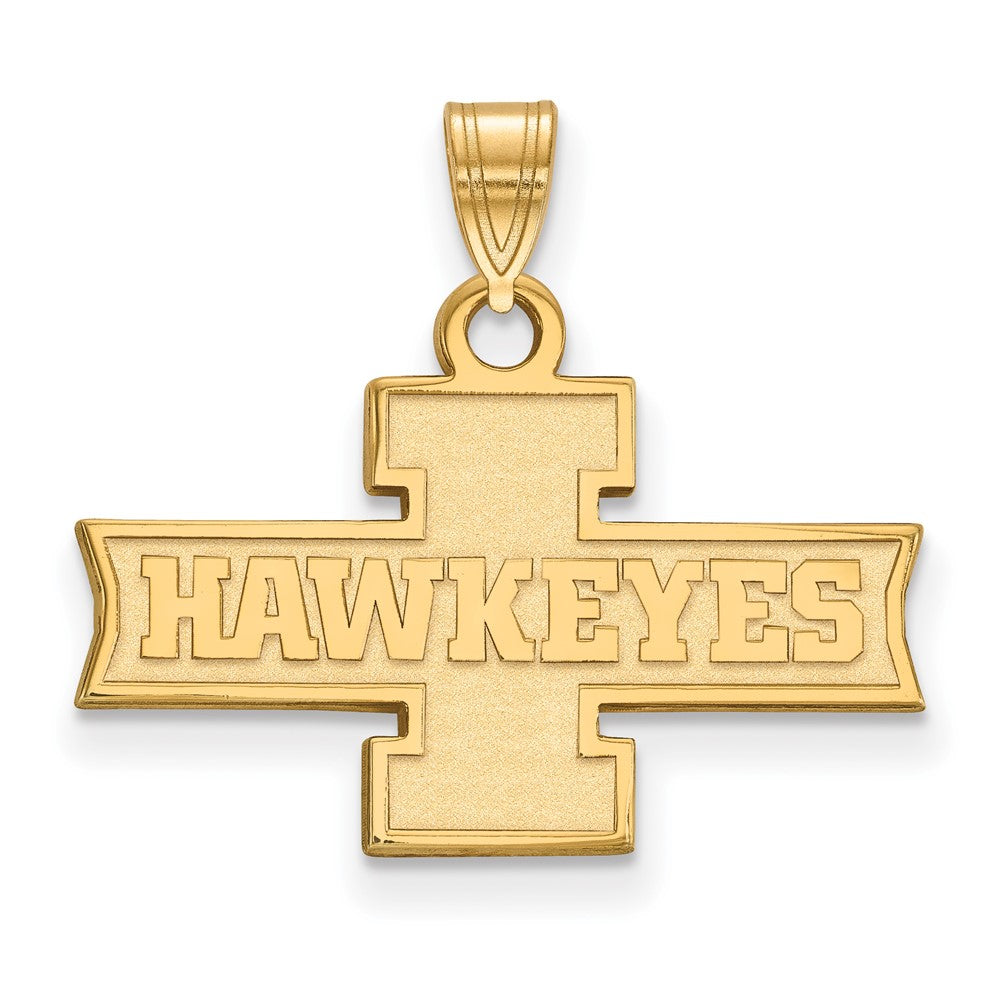 14K Yellow Gold Logoart University Of Iowa Hawkeyes Small Pendant