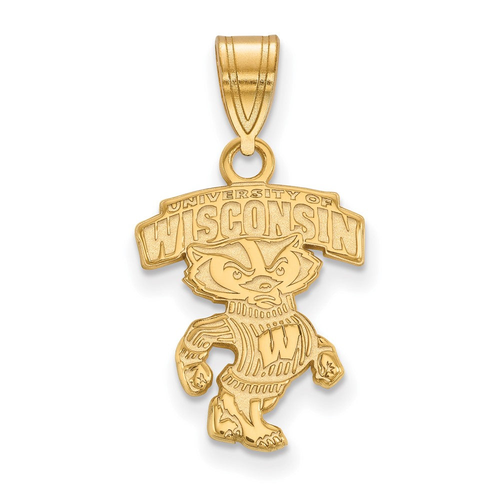 14K Yellow Gold Logoart University Of Wisconsin Medium Pendant