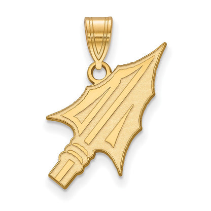 10K Yellow Gold Logoart Florida State University Arrow Large Pendant