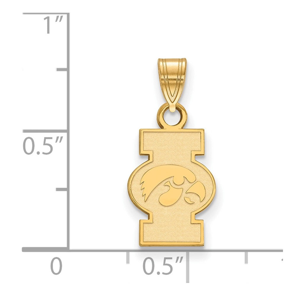 10K Yellow Gold Logoart University Of Iowa Small Pendant