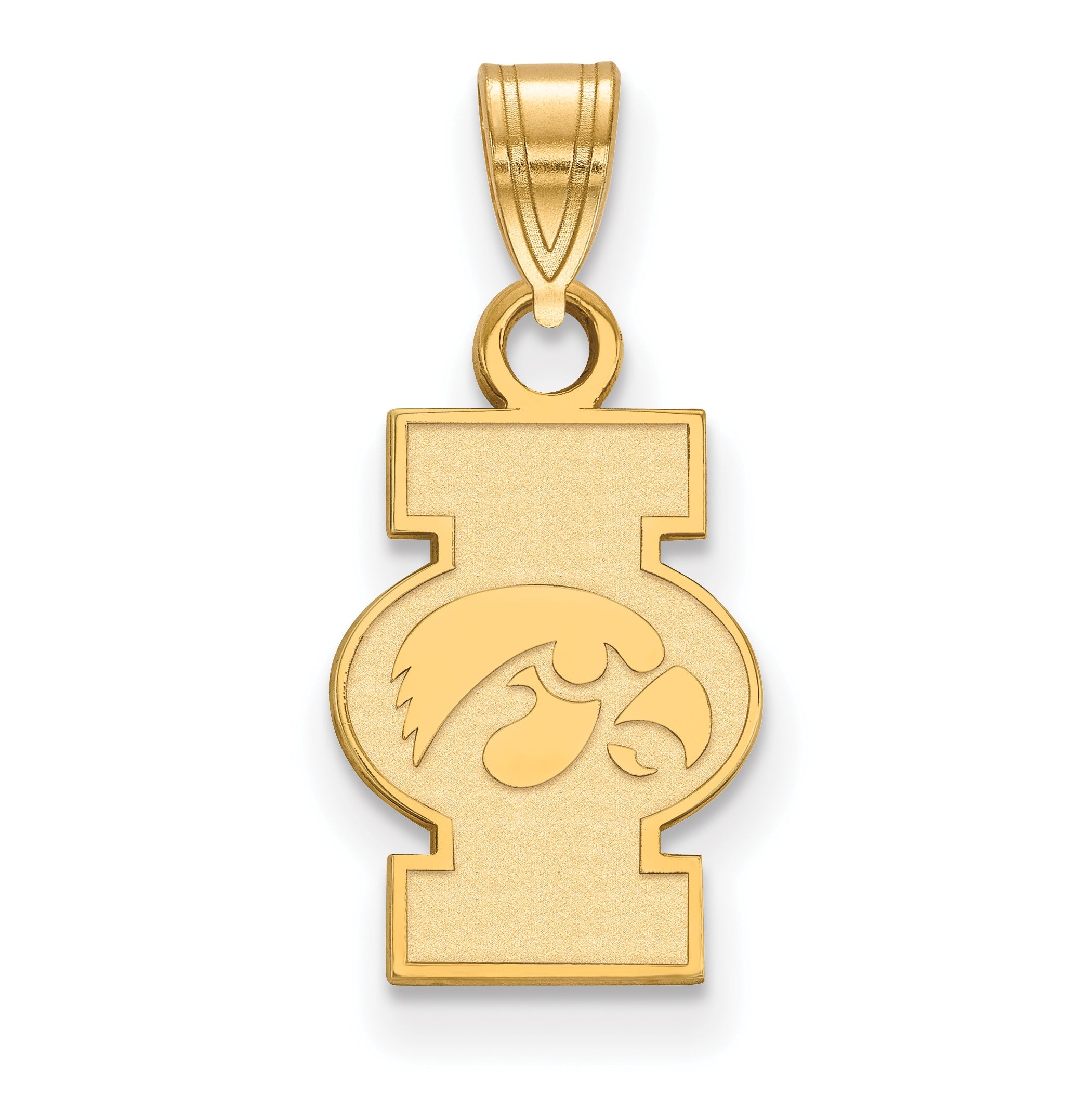 14K Yellow Gold Logoart University Of Iowa Small Pendant