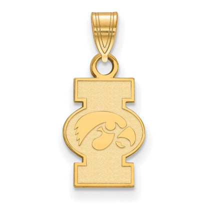 14K Yellow Gold Logoart University Of Iowa Small Pendant