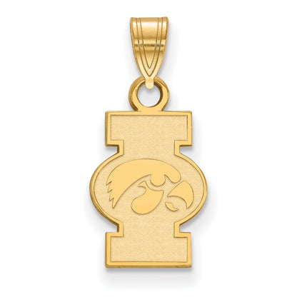 10K Yellow Gold Logoart University Of Iowa Small Pendant