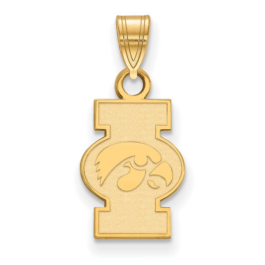 10K Yellow Gold Logoart University Of Iowa Small Pendant