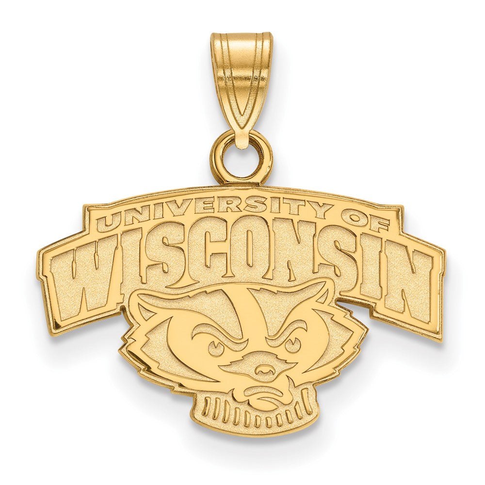14K Yellow Gold Logoart University Of Wisconsin Small Pendant