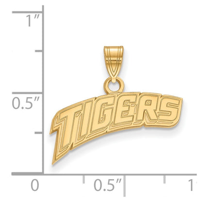 14K Yellow Gold Logoart Louisiana State University Tigers Small Pendant