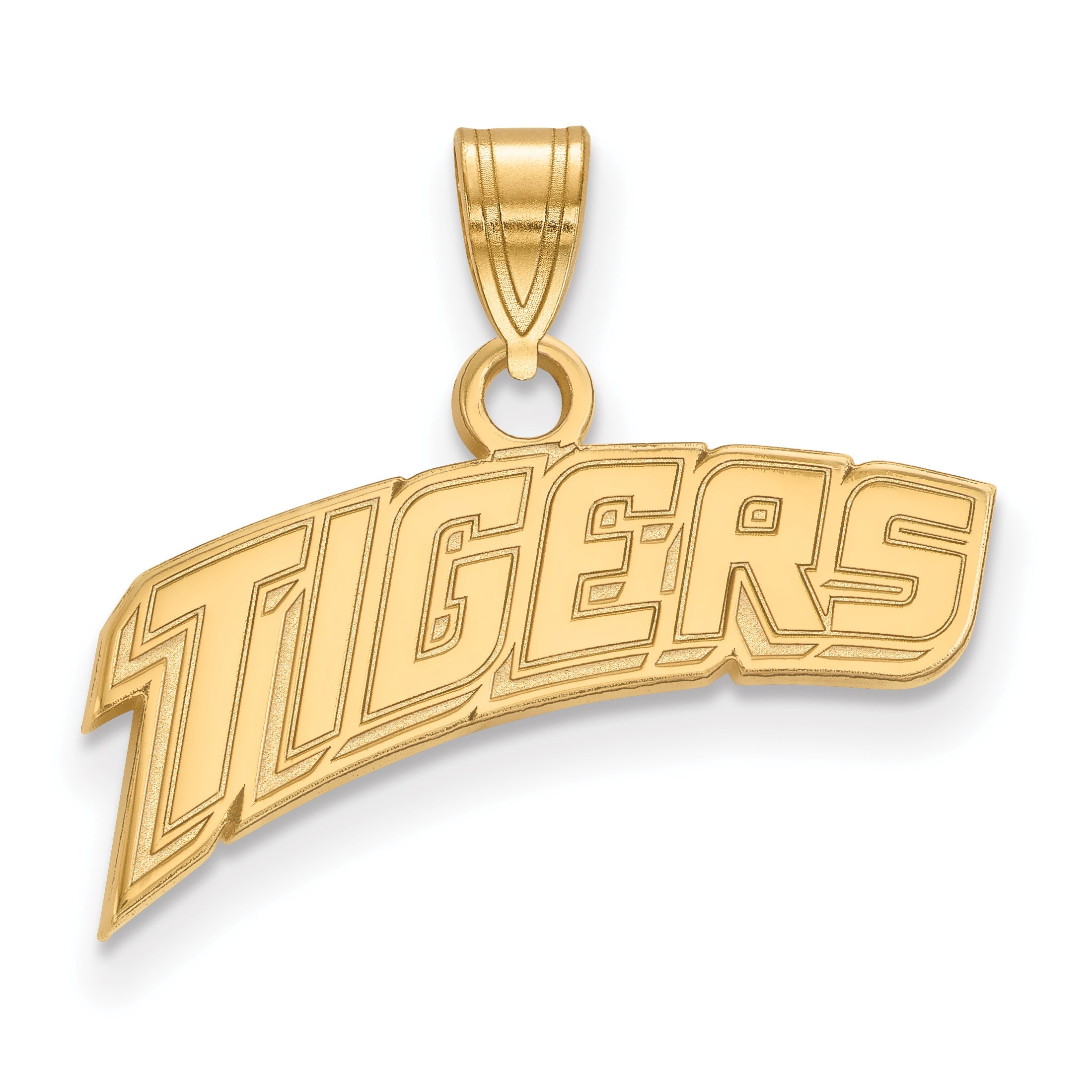 Gold Plated Sterling Silver Logoart Louisiana State University Tigers Small Pendant