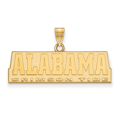 Gold Plated Sterling Silver Logoart University Of Alabama Crimson Tide Medium Pendant