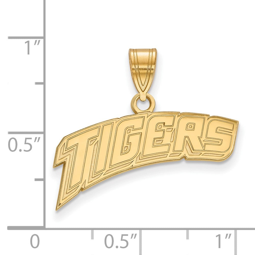 Gold Plated Sterling Silver Logoart Louisiana State University Tigers Medium Pendant