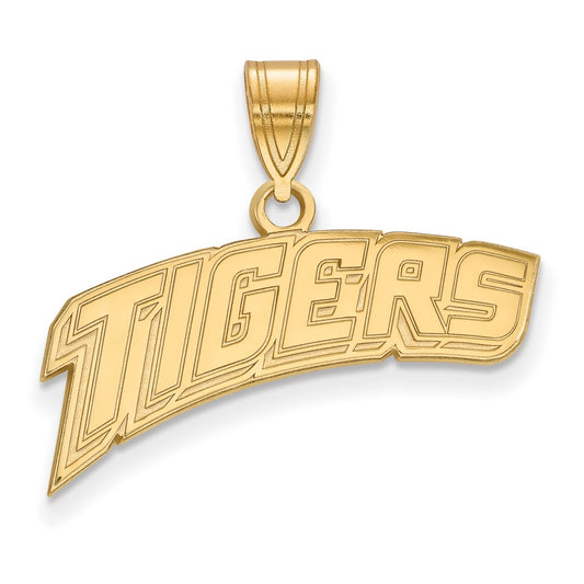 Gold Plated Sterling Silver Logoart Louisiana State University Tigers Medium Pendant