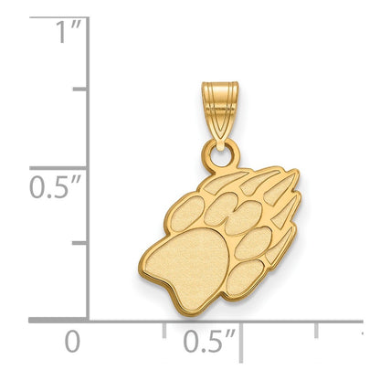 14K Yellow Gold Logoart University Of Wisconsin Paw Print Small Pendant