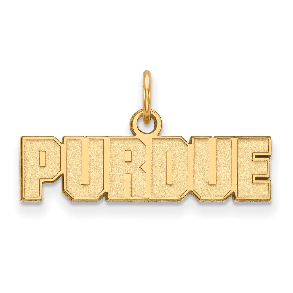 14K Yellow Gold Logoart Purdue University Block Type Extra Small Pendant
