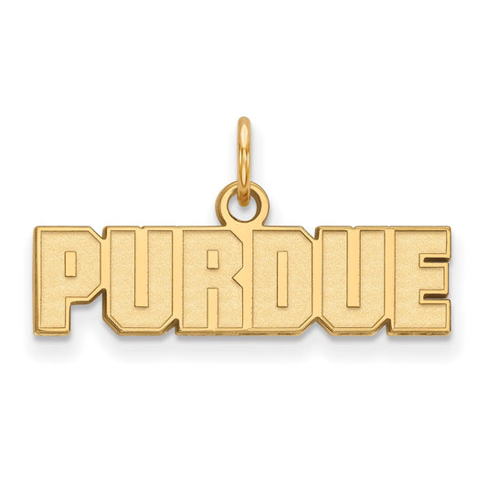 14K Yellow Gold Logoart Purdue University Block Type Extra Small Pendant