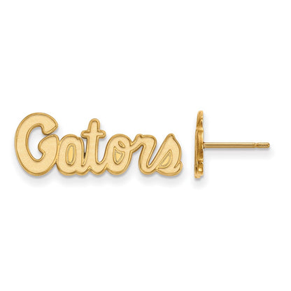 10K Yellow Gold Logoart University Of Florida Gators Script Extra Small Post Earrings