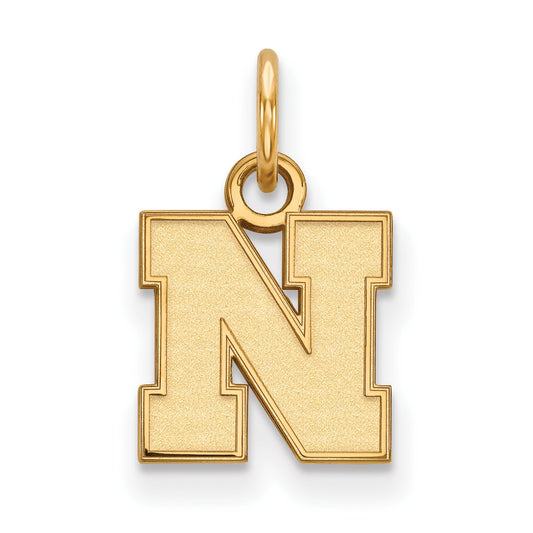14K Yellow Gold Logoart University Of Nebraska Letter N Extra Small Pendant
