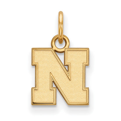 10K Yellow Gold Logoart University Of Nebraska Letter N Extra Small Pendant