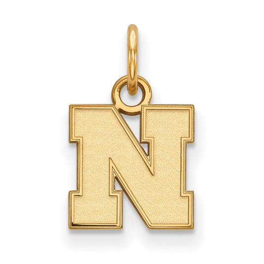 10K Yellow Gold Logoart University Of Nebraska Letter N Extra Small Pendant