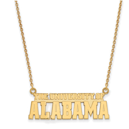 14K Yellow Gold Logoart The University Of Alabama Large Pendant 18 Inch Necklace
